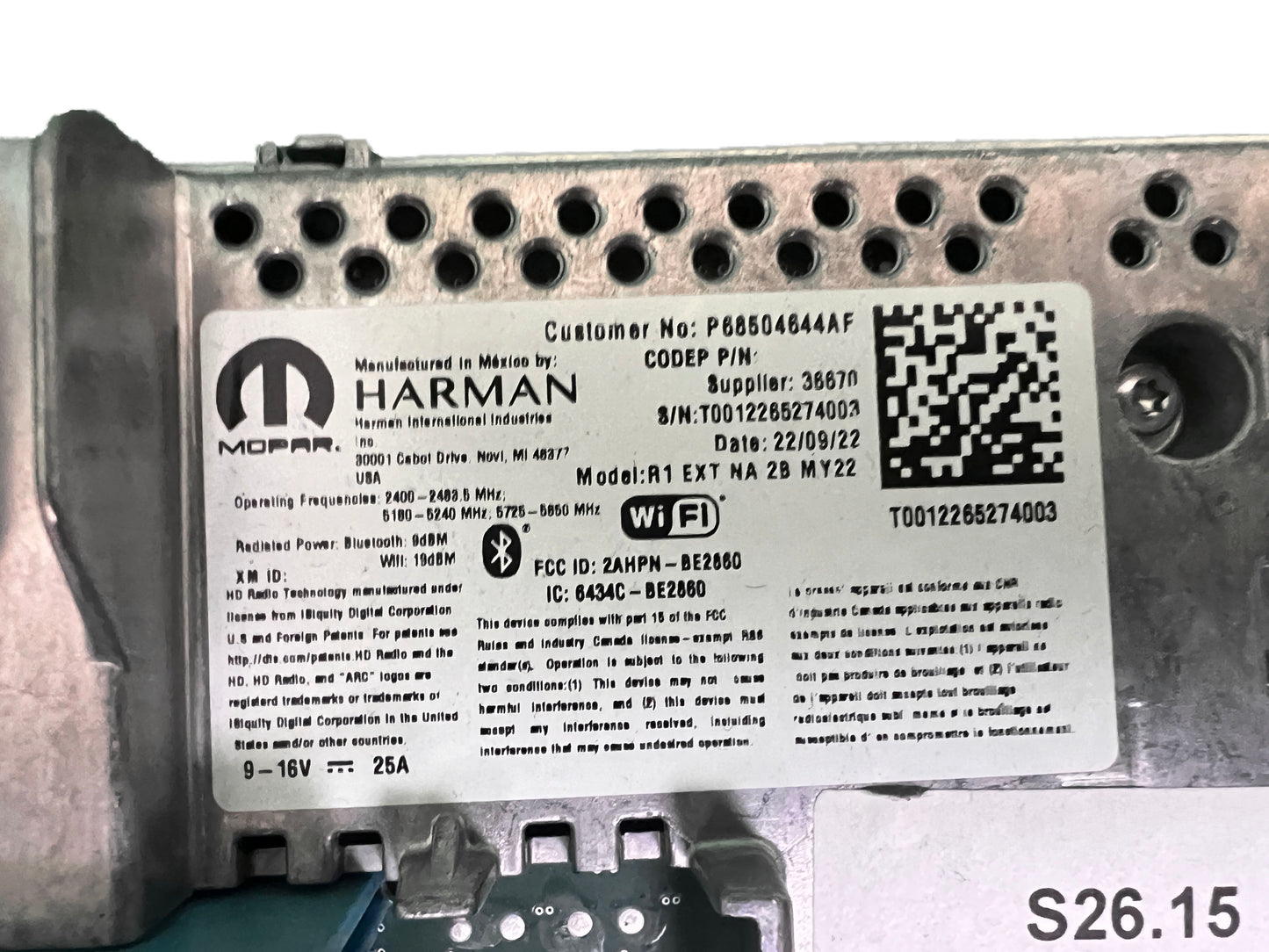 2022 Dodge Ram 1500 2500 3500 OEM Uconnect 5C Multi Media Android Auto Car Play Radio Receiver Block Assembly ONLY