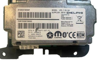 Refurbished 2019 - 2020 Chrysler Pacifica Voyager OEM AM FM Radio Display Screen VP2_7 RU NA
