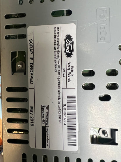 2017 - 2019 Ford Escape OEM Audio Control Module ACM AM FM Radio Receiver Block ONLY NO CD - Analog