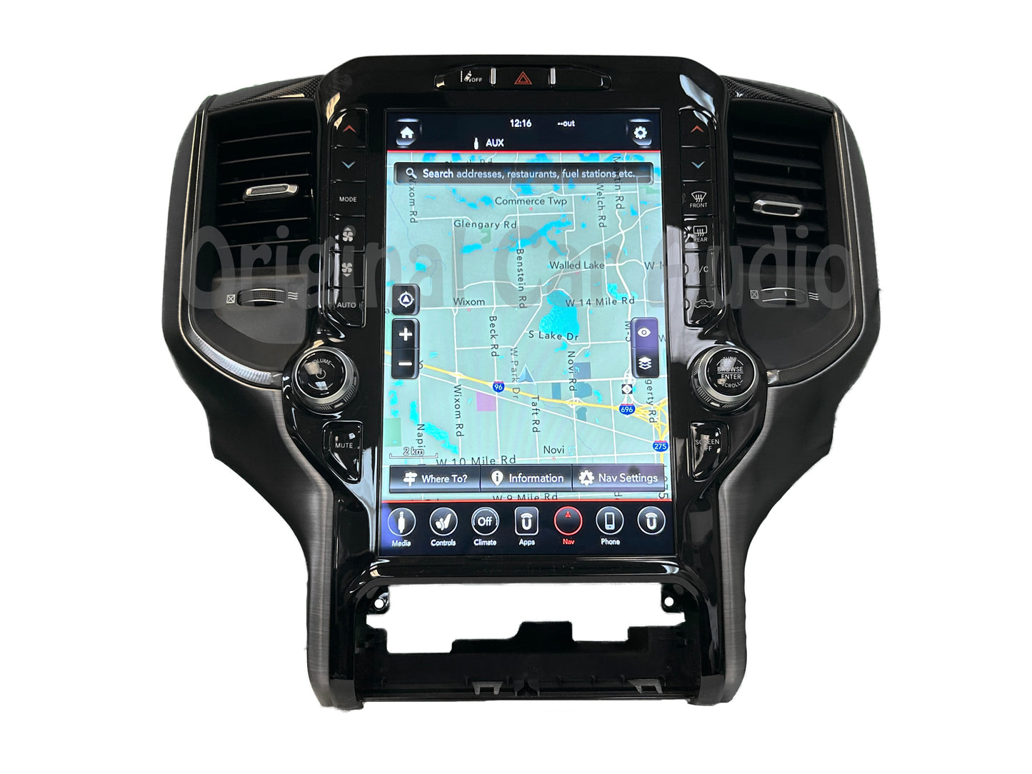 2019 - 2022 Dodge Ram 1500 OEM Navigation Center Stack 12" Touch Screen Display Control Panel W/ Bezel