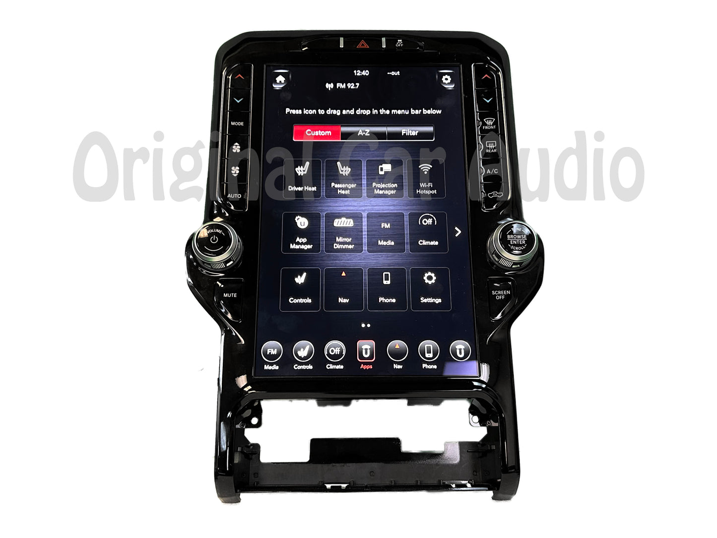 2019 - 2022 Ram Truck 1500 OEM Navigation Center Stack Panel Control Touch Screen Display 12"