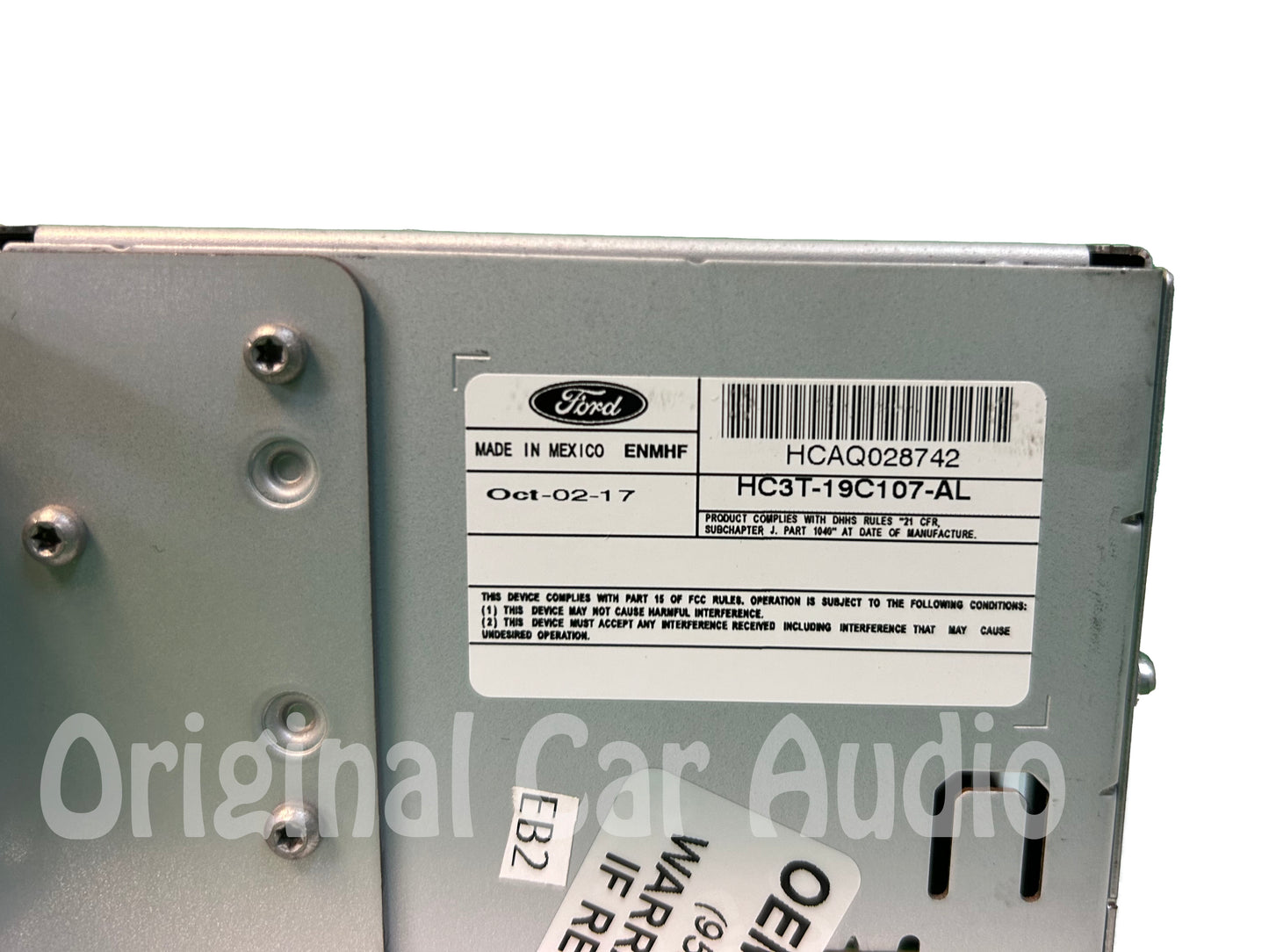2017-2018 Ford F-250 F-350 OEM AM FM Radio Single Disc CD MP3 Player W/o Satellite
