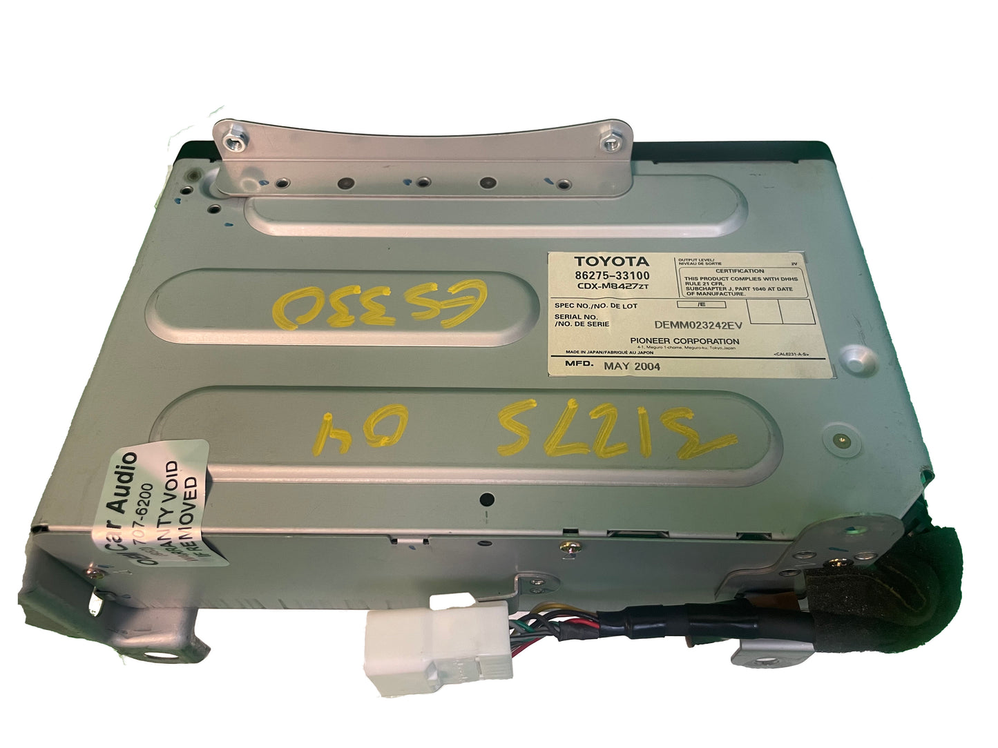 04-06 LEXUS ES330 RADIO MULTI 6 DISC CHANGER CD PLAYER OEM 86275-33100