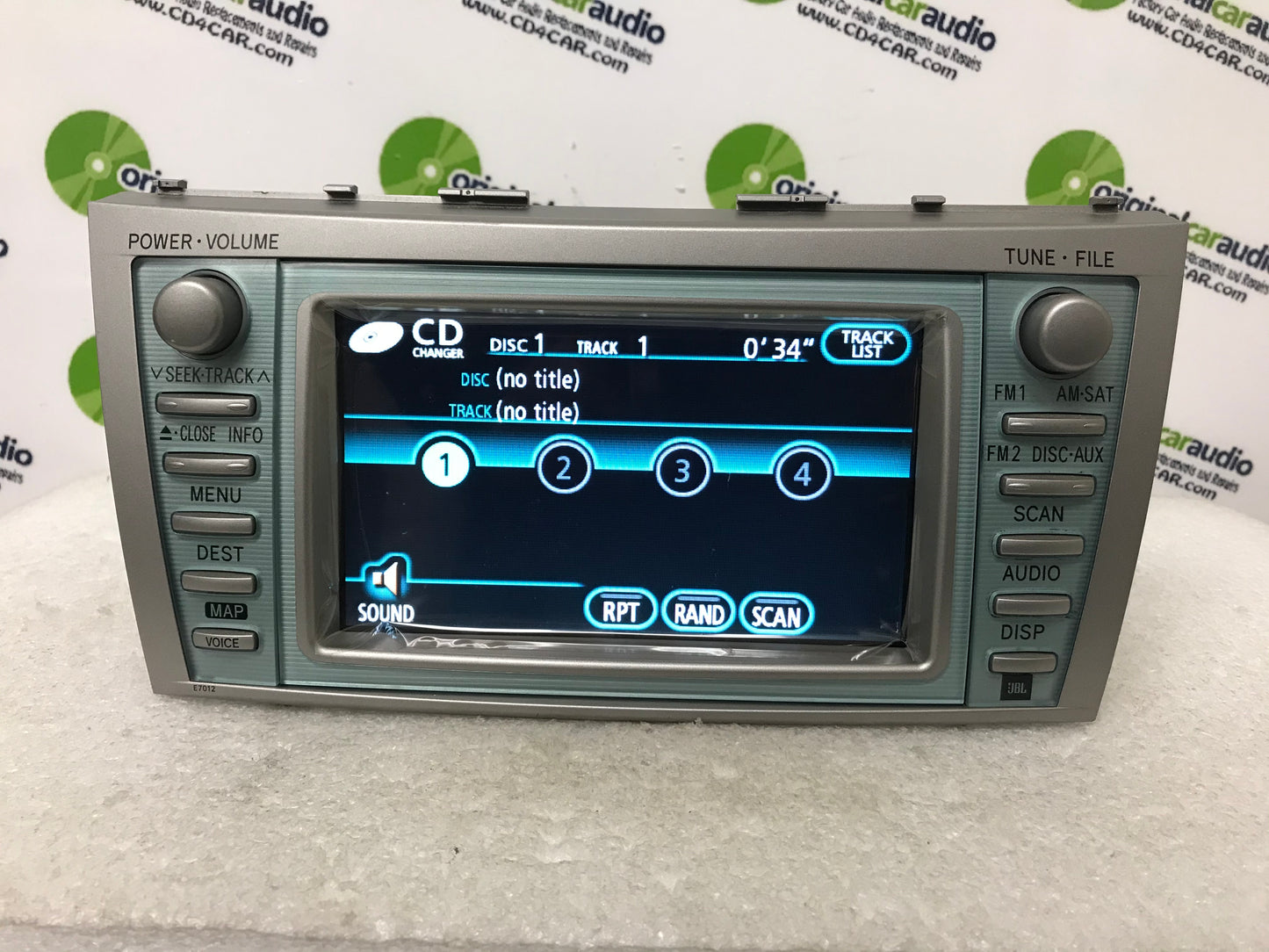 Reman 2007 - 2009 Toyota Camry OEM Navigation AM FM Radio Stereo JBL Display Touch Screen Receiver E7012