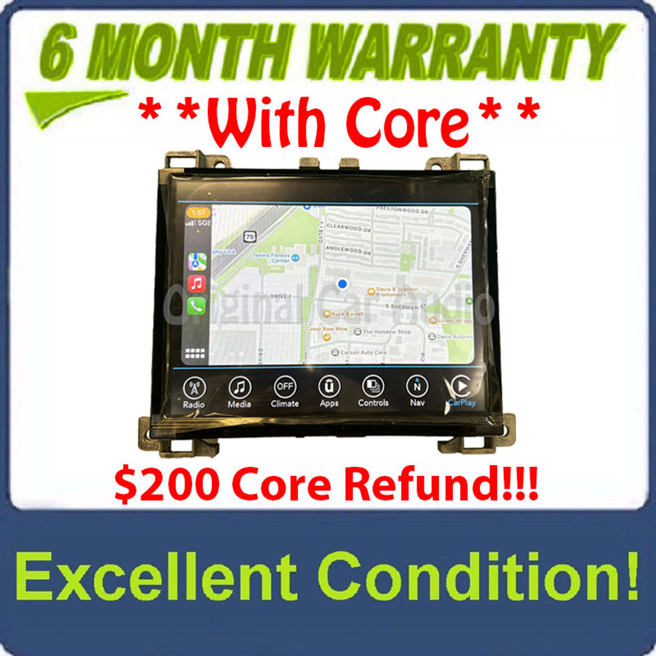 2017 - 2019 Dodge Challenger Charger OEM Uconnect Touch Screen Navigation UAQ Multi Media Radio Receiver