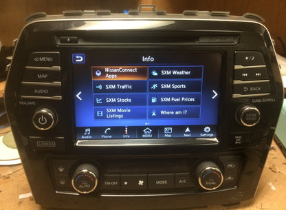 2016 - 2018 Nissan Maxima OEM Touch Screen Navigation AM FM XM Receiver w/ Climate Control CAR PLAY