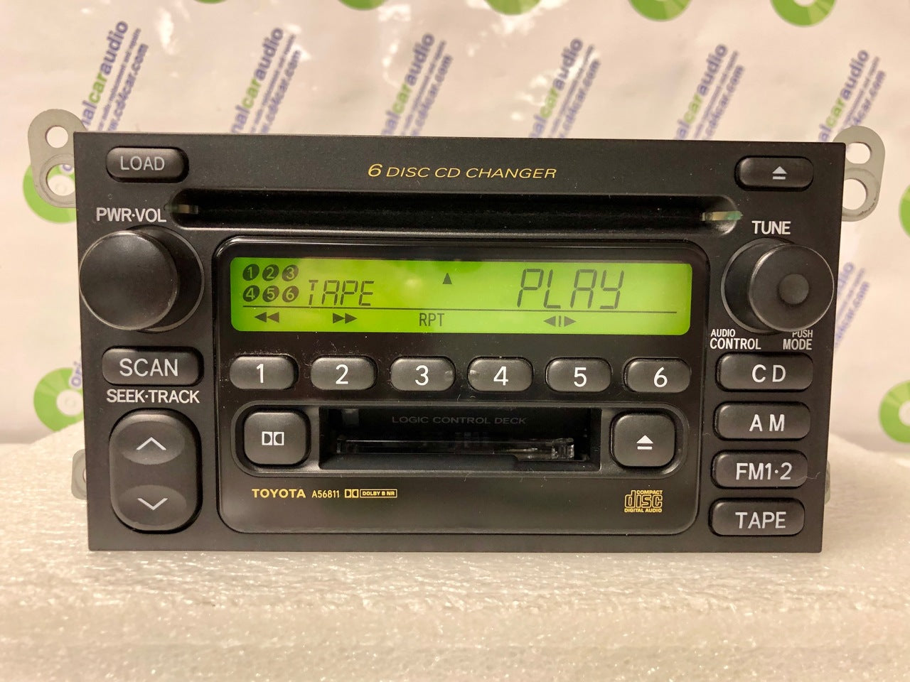 New Face & Mechanism 2000 - 2003 Toyota OEM  AM FM Radio Tape 6 Disc CD Changer Receiver A56811