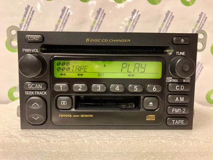 New Face & Mechanism 2000 - 2003 Toyota OEM  AM FM Radio Tape 6 Disc CD Changer Receiver A56811