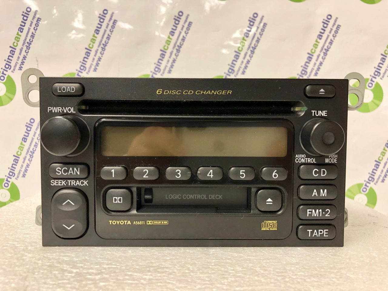 New Face & Mechanism 2000 - 2003 Toyota OEM  AM FM Radio Tape 6 Disc CD Changer Receiver A56811