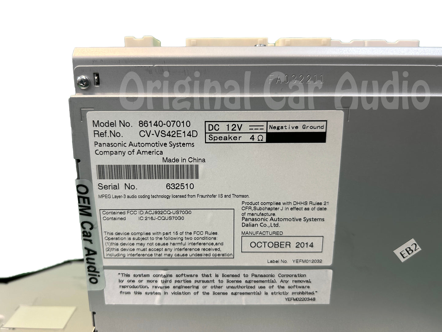 Brand New 2013 - 2014 Toyota Avalon OEM Radio AM FM CD Player Display Receiver