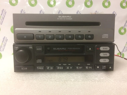 1995 - 2005 Subaru Baja Forester Legacy Outback WRX OEM AM FM Tape Cassette Stereo 6 CD Player Receiver P120