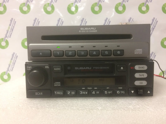 1995 - 2005 Subaru Baja Forester Legacy Outback WRX OEM AM FM Tape Cassette Stereo 6 CD Player Receiver P120