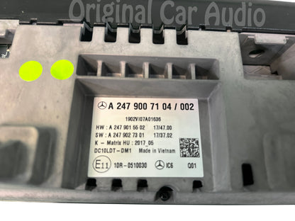2020 - 2022 MERCEDES A-CLASS A220 RADIO NAVIGATION DISPLAY SCREEN CHROME TRIM INSTRUMENT CLUSTER