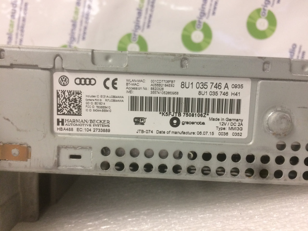 2015 - 2016 Audi Q3 Quattro OEM Navigation Multimedia AM FM Radio SD Sim Card CD Player