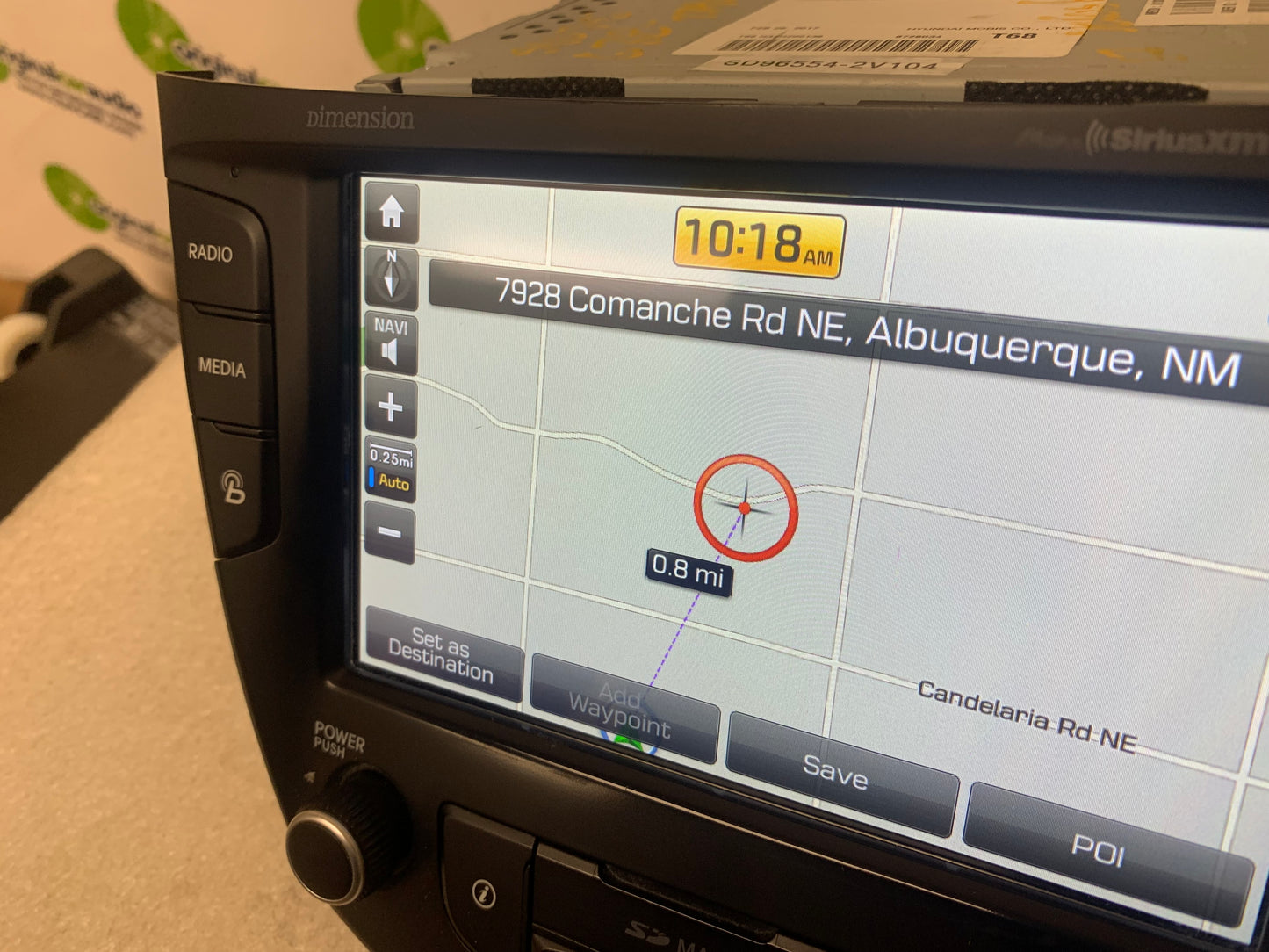 2015 - 2017 Hyundai Veloster Radio Receiver W/ Navigation 96560-2V7114SD