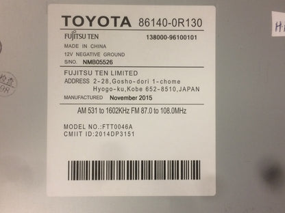 2013 - 2017 Toyota Rav4 Refurbished Touch Screen AM FM Radio USB Player Receiver 100561