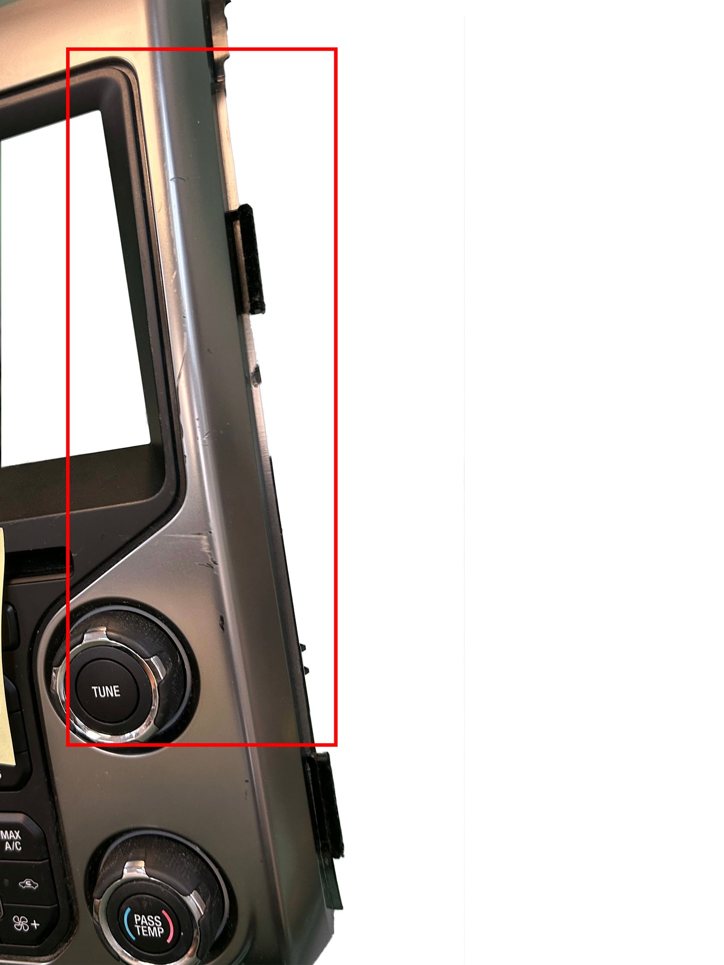 Blemished 2014 - 2015 Ford F150 OEM 8" Touch Screen Display Bezel and Radio Control ONLY GRAY