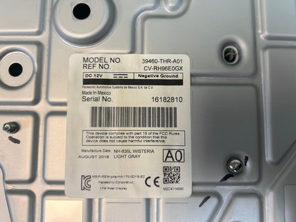 2018 - 2024 Honda Odyssey OEM Rear Roof Entertainment Overhead Display Light Gray