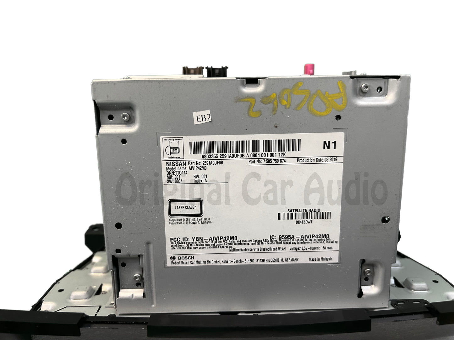 2018 - 2020 Nissan Murano OEM Touch Screen Multi Media AM FM Radio Receiver
