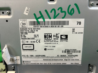 2023 - 2024 Nissan Murano OEM AM FM CD Apple Carplay Radio Receiver