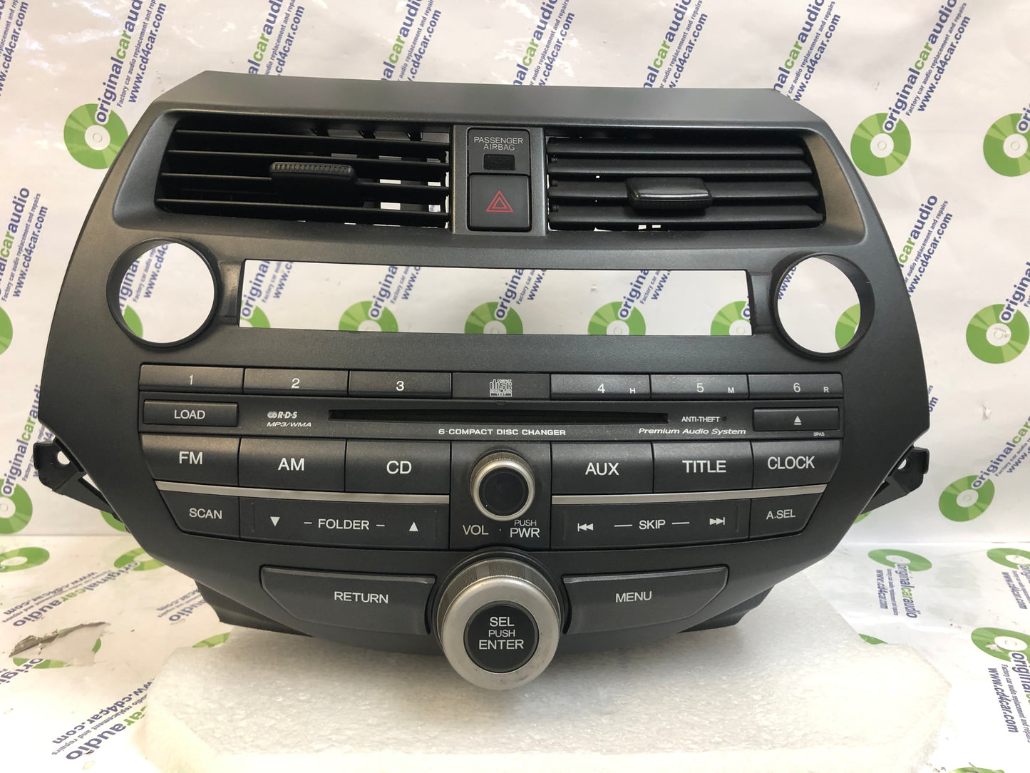 08 09 10 11 12 Honda ACCORD Radio RDS AUX MP3 6 Disc CD Player Climate Controls 3BA4 w/Trim & AC Premium Sound