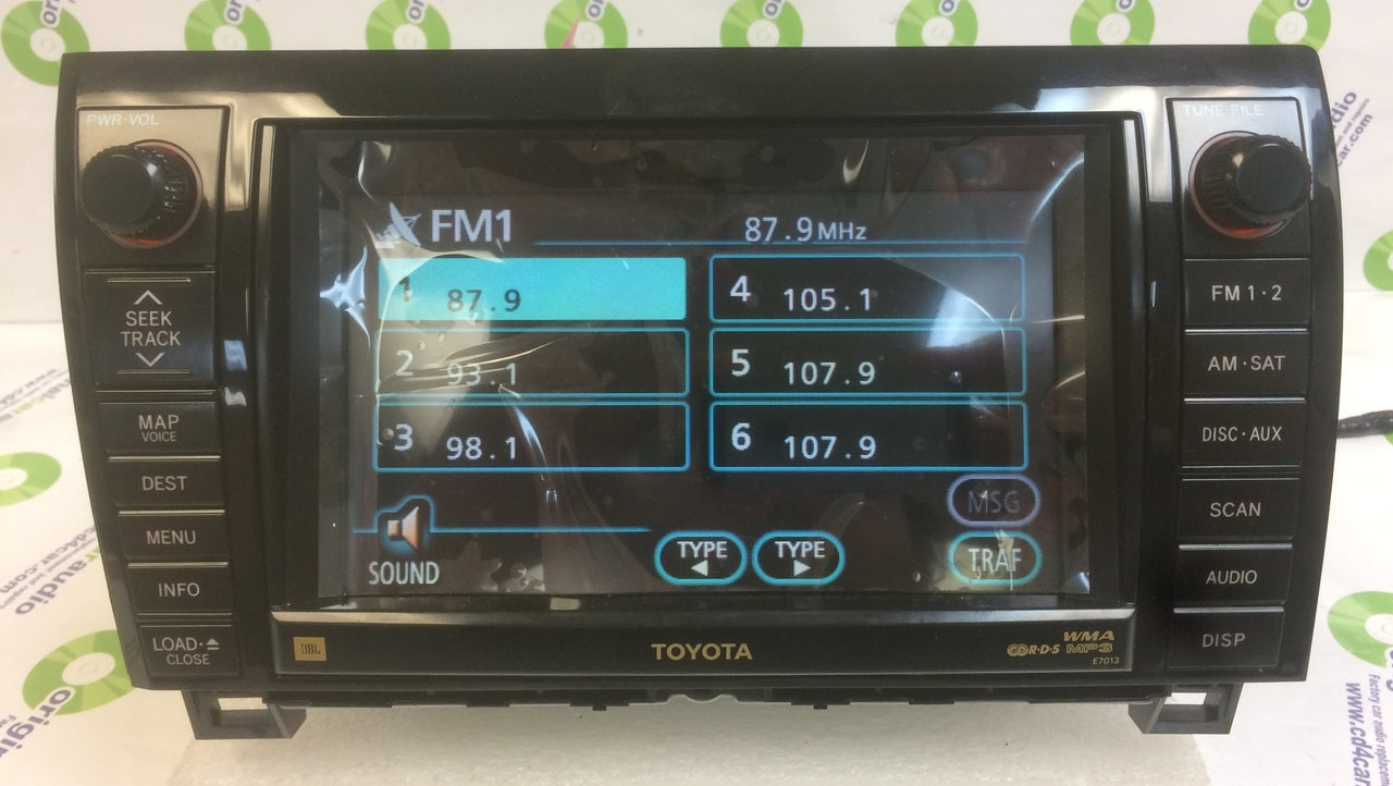 Refurbished 2007 -2009 Toyota Sequoia Tundra OEM JBL Navigation Radio CD Player E7013