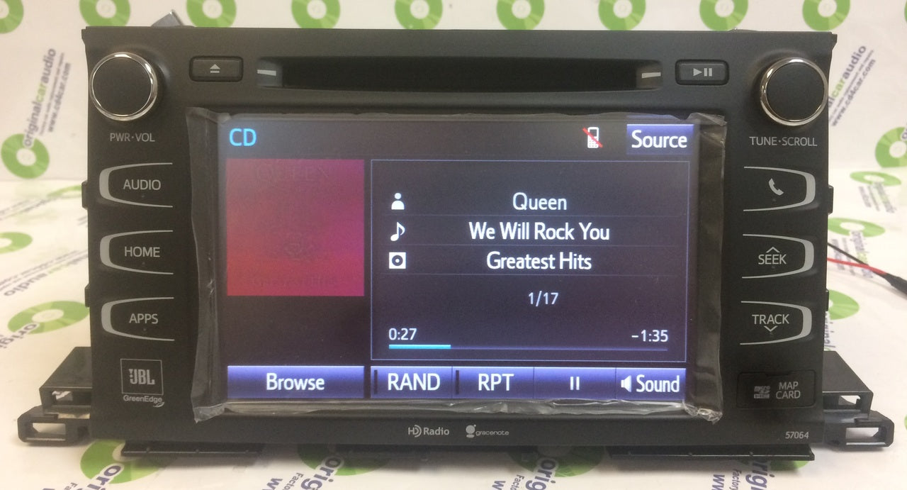 Refurbished 2014 - 2019 Toyota Highlander OEM Gracenote Navigation HD Radio Receiver 57064