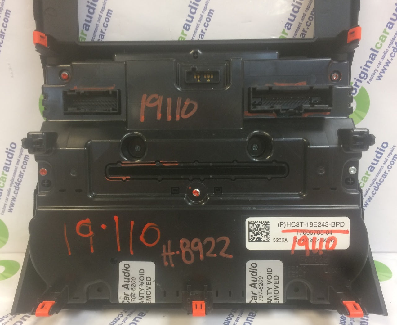 2017 - 2018 Ford F250 F350 Super Duty 8" Radio Manual Climate Control Panel BEZEL ONLY