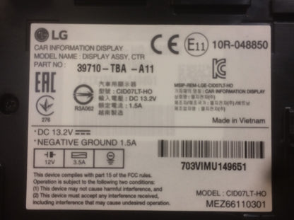 2016 - 2018 Honda Civic OEM Navigation Display Touch Screen Only 7-inch