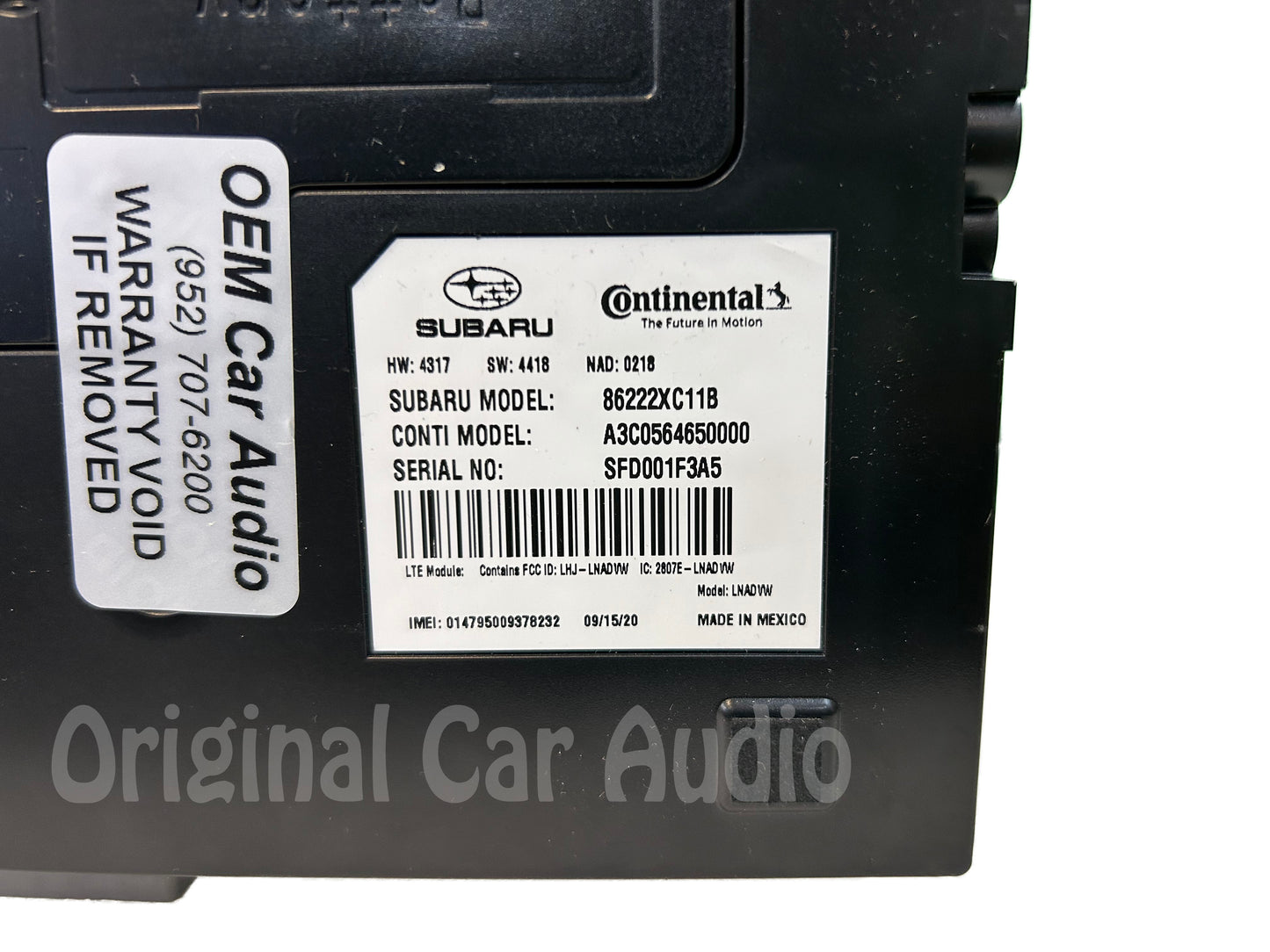 2020 - 2022 Subaru Ascent OEM Radio Telematics Communication Control Module Unit