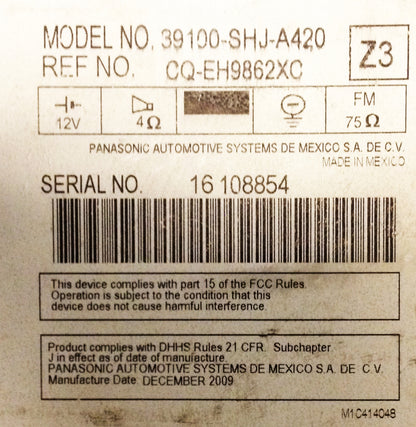 New 2008 - 2010 Honda Odyssey OEM AM FM  XM MP3 AUX Radio 6 CD Changer Receiver 1XU6 1XUA