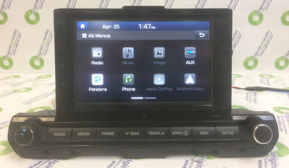 2016 - 2018 Hyundai Elantra OEM AM FM SAT Bluetooth Touch Screen Display