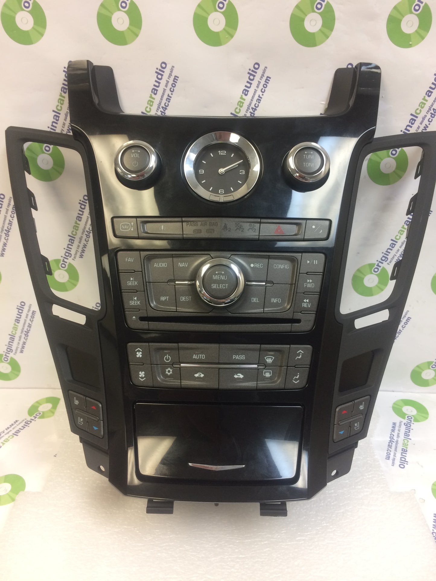 2013 - 2015 Cadillac CTS OEM Dual Climate Control Bezel with Heated Cooled Seats Control Panel