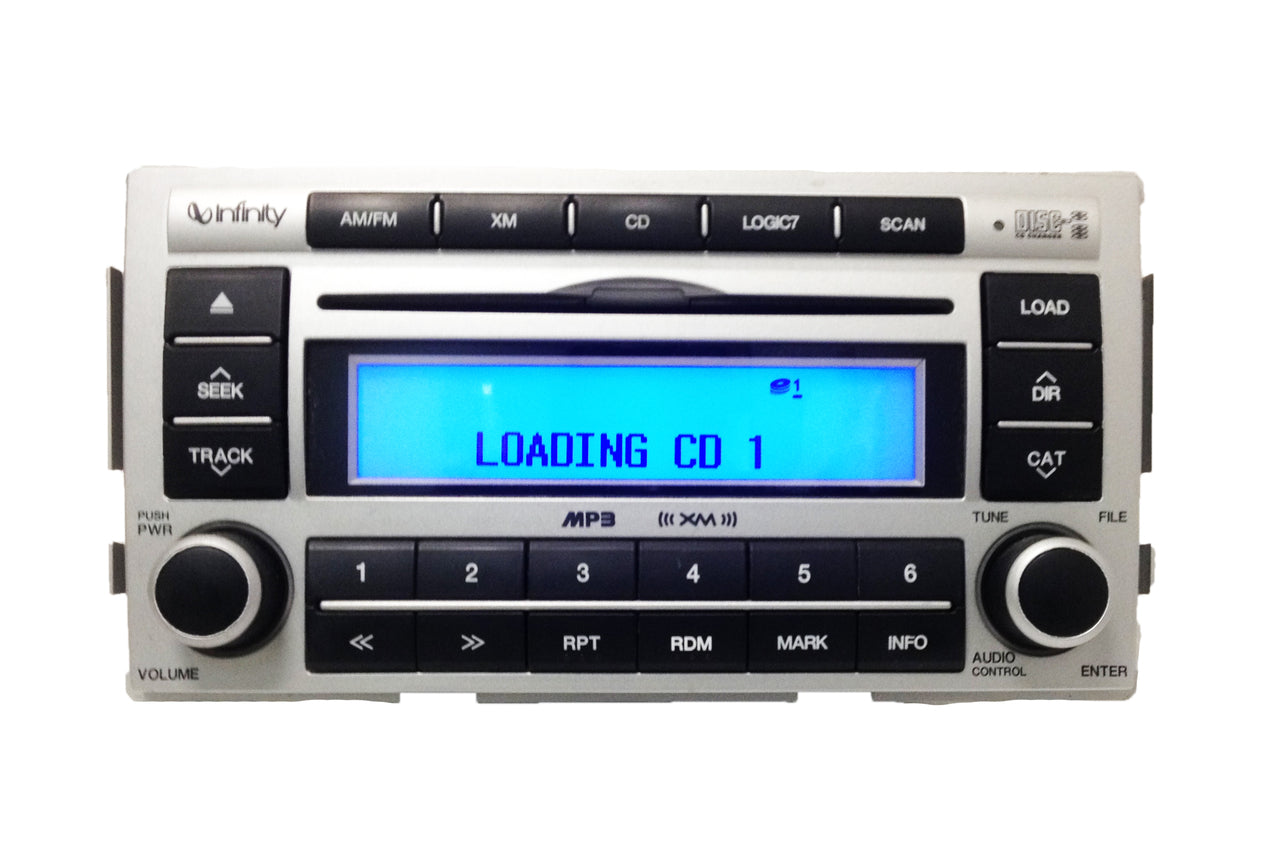 2007 2008 07 08 HYUNDAI Santa Fe INFINITY Radio Stereo 6 Disc Changer MP3 CD Player XM Satelite Radio OEM