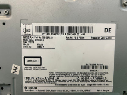 2019 - 2020 Nissan Titan XD OEM AM FM CD Navigation Audio Radio Receiver