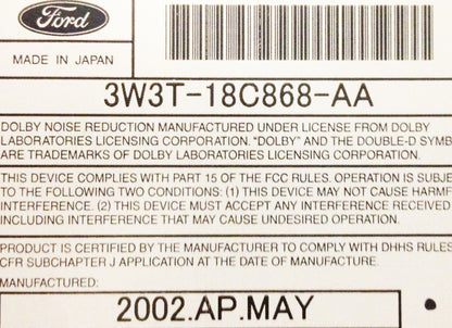 Brand New 2003 03 2004 04 MERCURY Marauder RDS Premium Sound Radio CD Player 3W3T-18C868-AA