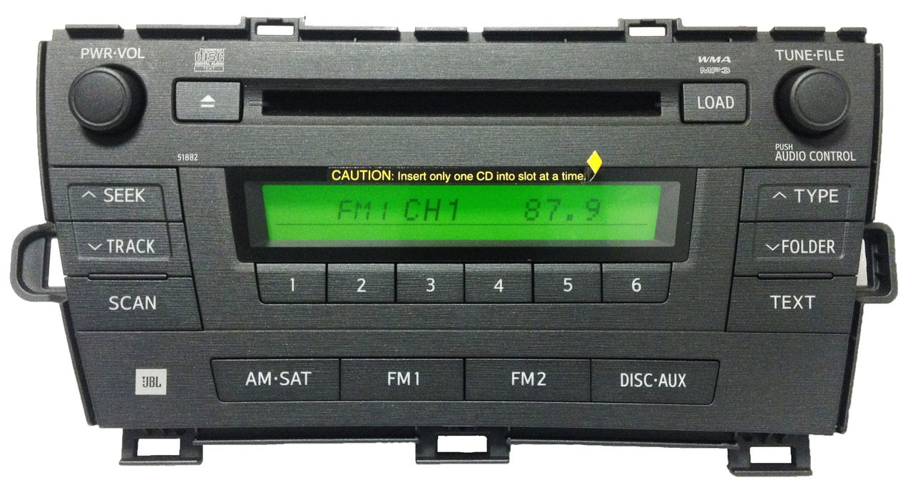 TOYOTA Prius Radio Stereo 6 Disc Changer CD Player 51882 JBL SAT MP3 2010 2011