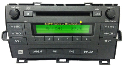 TOYOTA Prius Radio Stereo 6 Disc Changer CD Player 51882 JBL SAT MP3 2010 2011