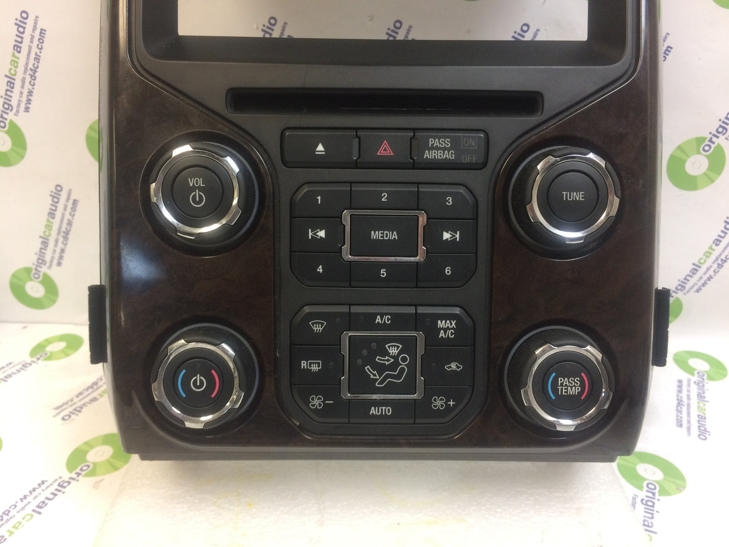 2012 - 2014 Ford F150 OEM 8" Touch Screen Display Bezel and Radio Control Pannel ONLY  Dark Woodgrain