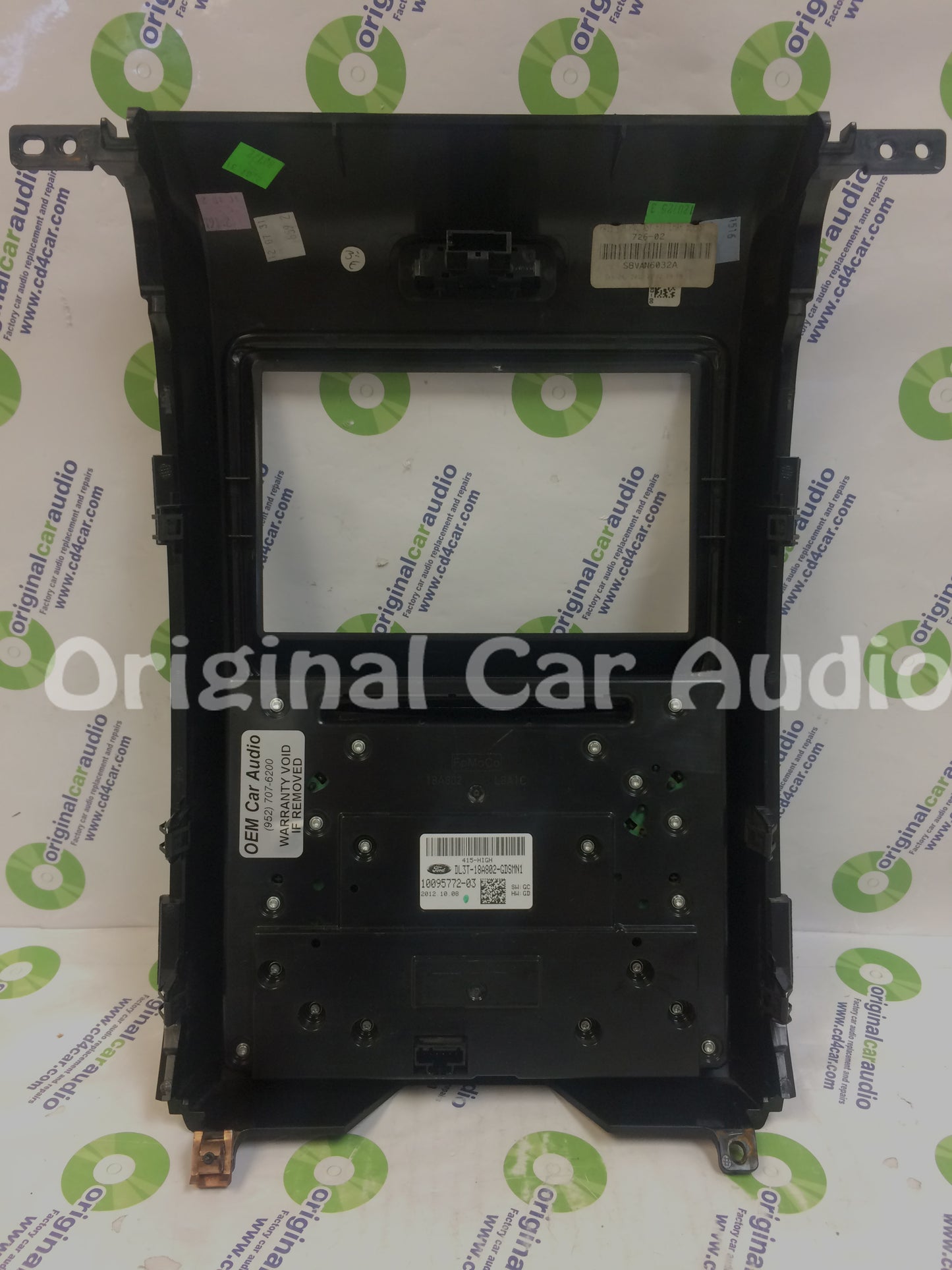 2012 - 2014 Ford F150 OEM 8" Touch Screen Display Bezel and Radio Control Pannel ONLY  Light Woodgrain