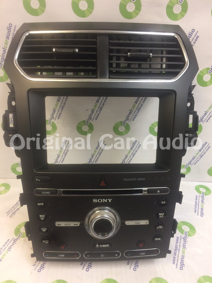 2016 - 2017 Ford Explorer Sony Premium Sound Radio Climate Control Panel OEM BEZEL ONLY