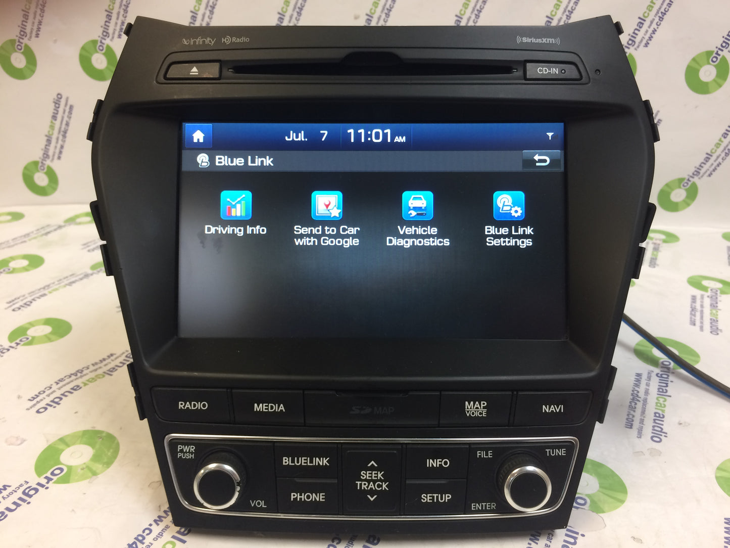 2017 - 2019 Hyundai Santa Fe OEM Navigation Bluelink HD Radio XM AM FM CD Player