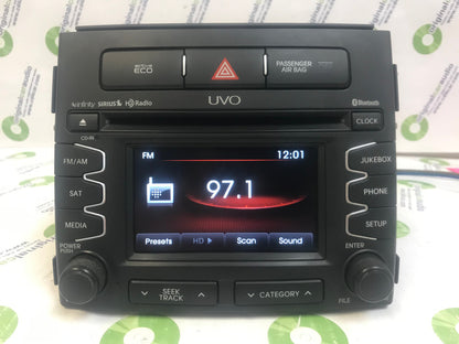 Refurbished 2012 - 2013 Kia Soul OEM UVO Infinity Bluetooth AM FM HD SAT Radio Receiver Black