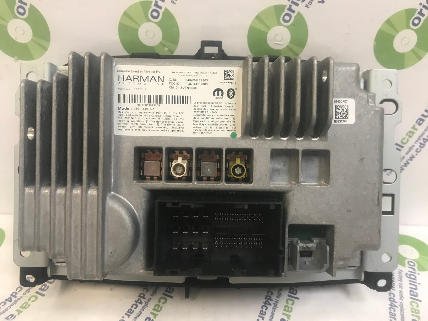 2014 - 2016 Fiat 500 OEM Navigation AM XM FM Radio Media Player VP3 330 NA