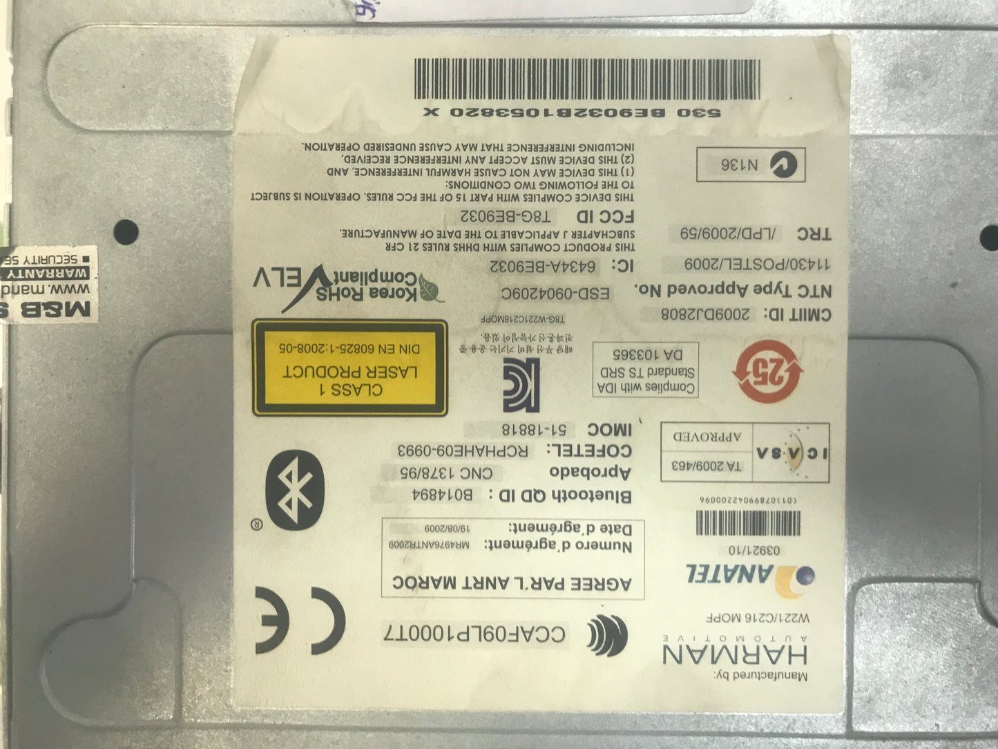 2012 - 2013 MERCEDES BENZ S550 S600 S65 S63 6 CD DVD Changer