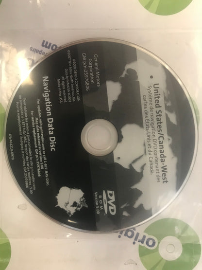 GM Satellite Navigation System GPS DVD Drive Disc 25976806 Version 5.0