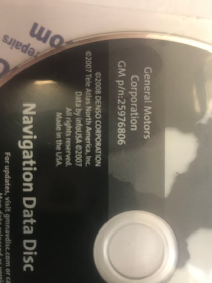 GM Satellite Navigation System GPS DVD Drive Disc 25976806 Version 5.0
