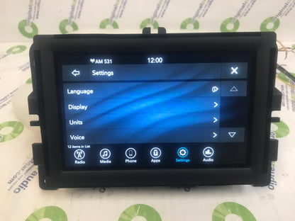 2019 - 2020 Chrysler Pacifica Voyager OEM AM FM XM Radio Display Screen VP2_7 RU NA