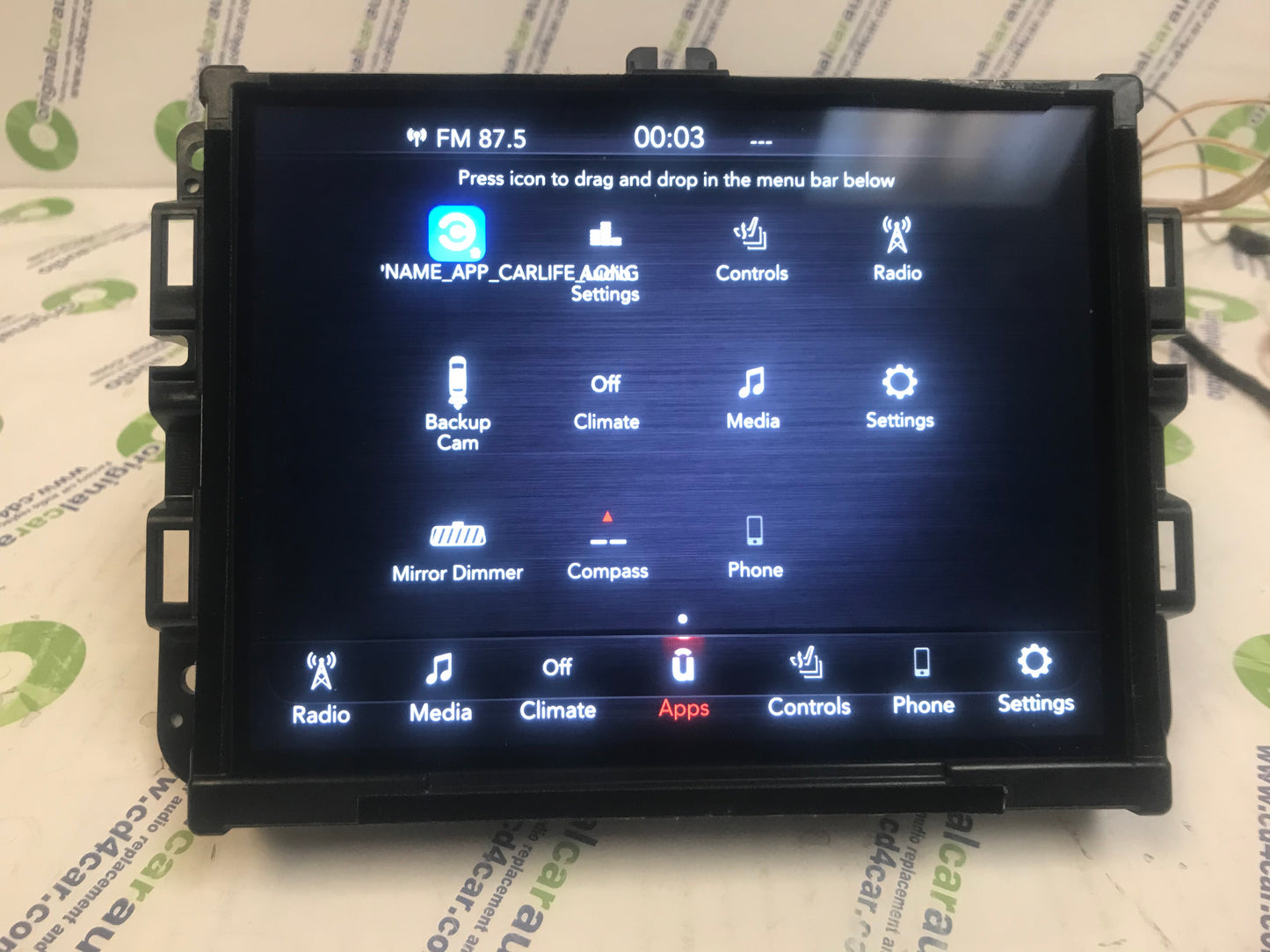 2019 - 2020 Ram Truck 1500 OEM 8.4" AM FM Radio Touch Screen Display VP2_8.4 DT ROW