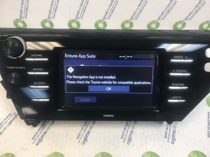 2018-2020 Toyota Camry OEM Navigation Gracenote Entune AM FM XM Radio Receiver